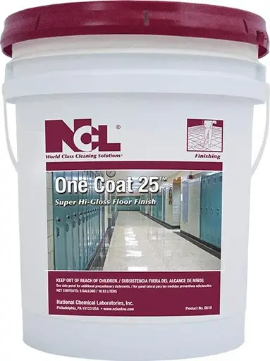 NCL 0510 One Coat 25 Super High Gloss Floor Finish 4 x 1 Gal / Case