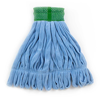 TAG MOP30-BL Tube Wet Loop Mop - Medium - Blue - Green Headband 12 / Case