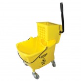 SD 18541 Value-Plus Sidepress Wet Mop Wringer & Bucket Combo with 3" Casters - Yellow, 35 Quart (1 Count)