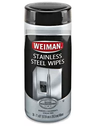 UL S-21520 Weiman® Stainless Steel Cleaner Wipes - 30 ct. 4 / Case 